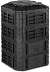 hillvert HT-M-COMP-1120 Garden Compost Bin 1,120 L Irrigation Ventilation Compost Bin Outdoor Compost Bin (Black, Polypropylene)