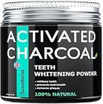 Activated Charcoal Teeth Whitening Powder – Coconut Teeth Whitener – Effective Remover Tooth Stains for a Healthier Whiter Smile - Product of UK by Sunatoria - Improved Formula - Charcoal Teeth White