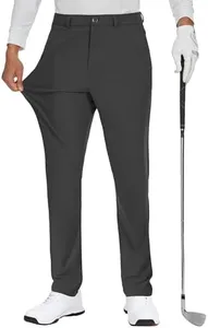 JWM Men's Golf Dress Pant Stretch - 32" Work Business Casual Comfy Trousers Slacks Quick Dry Lightweight with 5 Pockets Black