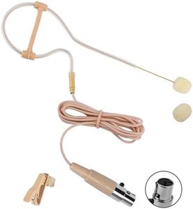 Single Earhook Headset Microphone – Compatible with Shure Wireless Bodypack, Omnidirectional Mic for Lectures, Stage, Theater, Podcasts, with Windscreen, 1.5m Cable, Mini XLR 4-Pin (TA4F)
