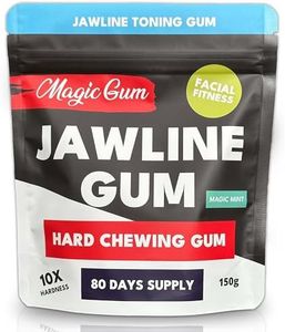 Jawline Gum | Hard Chewing Gum for Jawline | Jawline Toning Gum | Define Your Jawline | Magic Mint | Sugar Free | 10x Harder Than Normal Chewing Gum | Facial Fitness for Guys and Girls