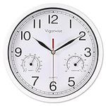 Vigorwise 8 Inch White Wall Clock, 
