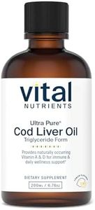 Vital Nutrients - Ultra Pure Cod Liver Oil 1025 (Pharmaceutical Grade) - 100% Pure Norwegian Cod Liver Oil - 200 ml per Bottle