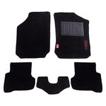 Elegant polypropylene Car Floor Mat for Volkswagen Polo [2012-2013] - Set of 5 Pcs, Cord Black.