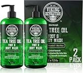 Viking Revolution - Mens Body Wash - Tea Tree Oil - Body Wash Men - Shower Gel Men - 2 Pack, 24 Oz / 355ml Each