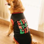 Pet Set Go Living My Best Life Dog T-Shirt (Black)|Soft and Breathable Printed Round Neck T-Shirts for Dogs|Sleeveless.