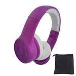 YUSONIC Kids Wireless Headphones, Volume Limited Kids Bluetooth Headphones with Music share Port and Built-in Microphone… (purple)