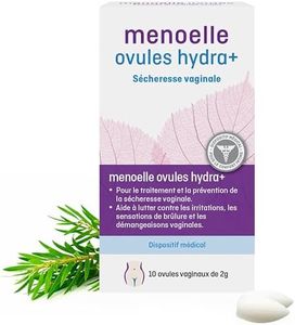Menoelle - 10 Ovules Vaginaux Hydra+ - Sécheresse Vaginale - Naturel & Sans Hormones - Restauration Flore Vaginale Intime Ménopause - Dispositif Médical