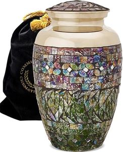 Glass Mosaic Cremation Urns for Human Ashes Adult Male for Funeral or Home and Cremation Urns for Ashes Adult Female XL, Large & Small- Urns for Mom & Urns for Dad Urns for Ashes