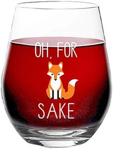 Oh, for F*x Sake - Funny Glass for Him Her Boss Friend Coworker - 15 oz Stemless Wine Glass