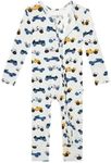 Posh Peanut Convertible Baby Sleepers - Footless Baby Pajamas with 2 Way Zipper for Easy Diaper Changes (Newborn/0-3 Months) Enzo