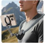 【2026 Extended Long】 Magnetic Neck Mount for Phones, 27.6" Hands-Free POV/Vlog Phone Holder for iPhone 17–12 & Android, Compatible with Go Pro DJI in sta360, Comfortable Natural Shooting Angle