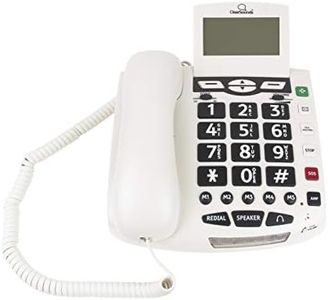 ClearSounds CSC600ER Amplified Corded Phone with Wireless SOS Alarm Pendant and Remote Audio Monitoring - Single-Line Operation, AC Powered