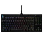 Logitech G PRO Mechanical Gaming Keyboard, Ultra Portable Tenkeyless Design, Detachable Micro USB Cable, 16.8 Million Color LIGHTSYNC RGB Backlit Keys,Black