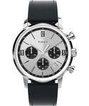 Timex Marlin® Chronograph Tachymeter Black Leather Strap Watch