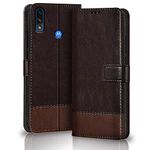 TheGiftKart Flip Back Cover Case for Motorola Moto E7 Power | Dual-Color Leather Finish | Inbuilt Stand & Pockets | Wallet Style Flip Back Case Cover for Motorola Moto E7 Power (Coffee & Brown)