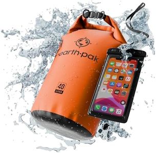 Earth Pak Waterproof Dry Bag - Roll Top Waterproof Backpack Sack Keeps Gear Dry for Kayak with Waterproof Phone Case