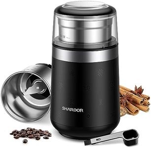 SHARDOR Super Silent Coffee Grinder Electric, Herb Grinder, Spice Grinder, Coffee Bean Grinder, Espresso Grinder with 1 Removable Stainless Steel Bowl