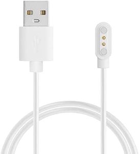 kwmobile USB Cable Charger Compatible with Blackview X1 (Number B00101) / X2 Smartwatch Cable - Charging Chord for Smart Watch - White