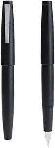 2 PCS Jinhao 80 Black Brushed Carbon Fiber Fountain Pen with Ink Converter, Iridium Fine Nib Writing Pen Set