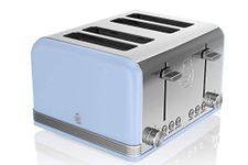 Swan ST19020BLN Retro 4 Slice Toaster Blue