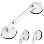 18-Inch Long Suction Grab Rail for Bathroom with Safety Indicator, Elderly & Disabled Bath Handles, Anti-Slip Grip, 5-Inch Large and Powerful Suction Cups