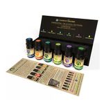 EcoDrop Certified Organic Essential Oils Set- 100% Pure Aromatherapy Oils - Premium Quality Peppermint, Sweet Orange, Eucalyptus, Tea Tree, Lavender & Lemongrass Oils - Free E-Book Included