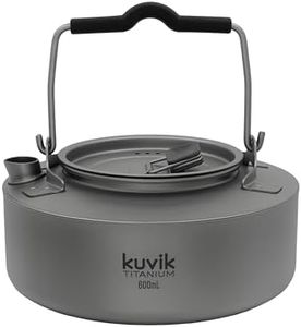 Kuvik 600ml (20.3 oz) Titanium Kettle - Ultralight and Compact Kettle for Backpacking, Camping, and Home