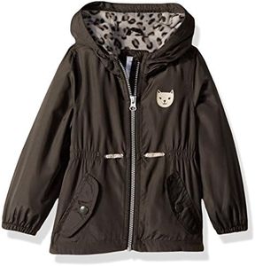 Carter's Girls' Midweight Fleece-Lined Jacket Coat, Gray, 4