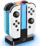 Switch Charger for Nintendo Switch Joycon, Joy con Charging Dock with LED Indication, Switch Charging Station Stand for 4 Joy Cons, Joycon Charger with Type-C Cable