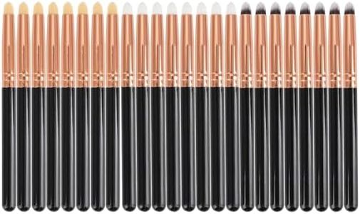Urtlia Professional Small Pencil Eyeshadow Brush 24Pcs for Eye Shadow Eyeliner Smudge Blending Precision Perfect Cut Crease Makeup Brushes Tool Set(Multicolor-EA01)