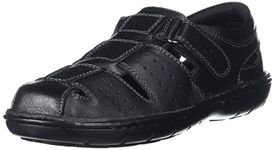 Scholl Men's Madison Black Flat Sandal-7 Kids UK (8666520)