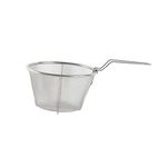 SHOWERORO Stainless Steel Frying Basket Frying Net Basket French Fry Holder Taco Fryer Basket Food Shop Utensils Frying Basket with Handle Non-Stick Fry Basket Colander Stainless Steel Round