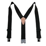 Perry Products SN200 Men's Clip-On 2-in Suspenders Black Black/Regular AD