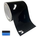 NewL Gloss Black Vinyl Wrap Tape 10cm x 900cm Air-Release Adhesive Vinyl Wrap for Cars Anti-Scratch Car Door Sill Protector Car Sill Protectors Strips