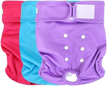 wegreeco Washable Reusable Premium Female Dog Diapers, Small Medium Large Size,for Female Dog, Pack of 3,Small Dog Doggie Puppy & Doggy Diapers Female,Dog Period Panties Diapers Female in Heat