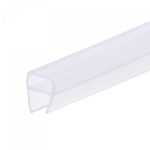 sourcing map Frameless Glass Shower Door Sweep 137.8" Long for 1/2"(12mm) Glass U-Type Door Side Seal Strip