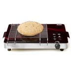 Glen 2000W Infrared Cooktop Stove with Grill Rack for Barbecue, Crystal Glass Plate, Digital Display, 3 Preset Cooking Modes, Touch Control, Infrared Hot Plate (SA3074_Infra)