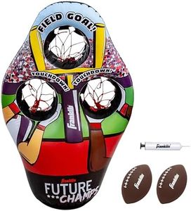 Franklin Sports Kids Football Target Toss Game - Inflatable Football Throwing Target Toy with Soft Mini Footballs - Fun Kids Football Toy Toss Game - Inflatable Indoor + Outdoor Sports Game 45 In.