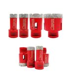 SHDIATOOL Dry Diamond Drill Core Bits 4pcs/Set Dia 20/25/35/50mm Vacuum Brazed M14 Connection for Tile Porcelain Granite Marble