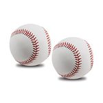 2 Blank Baseballs Hard Core Standard Official Size 9 inch Suitable for Youth League Practice Training Machine Pitching for Signature Adapt to Bat Play