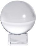 LONGWIN 50mm(2 inch) K9 Photography Solid Crystal Glass Ball Sphere with Free Stand Suncatcher (Clear)