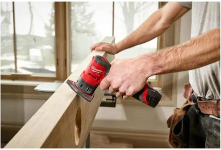 Milwaukee 12V Brushless Cordless Orbital Detail Sander – Tool Only, Red/Black