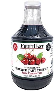 Red Tart Cherry Juice Concentrate by FruitFast - (32 FL OZ) Unsweetened, 68 Brix Pure Concentrated Cherry Juice - 100% Dark Cherry Extract - No Additives or Fillers!