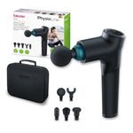 Beurer MG 185 Massage Gun, Massage Gun with 5 Attachments, Powerful Trigger Point Massage, Relaxing Tension, Muscle Massager with 9 Intensity Levels, with Battery
