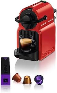 NESPRESSO KRUPS Inissia Rot Original Kapselmaschine, kompaktes Design, 25 Sek. Aufheizzeit, 2 Tassengrößen, automatische Abschaltung, 19 Bar Druck, Kaffeemaschine XN1005