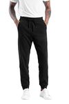 THE GYM PEOPLE Men's Fleece Joggers Pants with Deep Pockets Athletic Loose-fit Sweatpants for Workout, Running, Training (Medium, Lightweight Basic-Black)