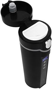Electric Heated Travel Mug, Intelligent Temperature Control Stainless Steel ABS Smart Heated Car Mug 450ml Capacity for Camping Traveling Home