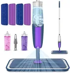 MEXERRIS Spray Mops Wet Dry Mops for Floor Cleaning Microfiber Hardwood Floor Cleaning Mop with Spray Dust Mops with 2 Refillable Bottle 4 Mop Pads Flat Mops for Laminate Wood Ceramic Floor Cleaning