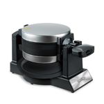 Salton Rotating Double Belgian Waffle Maker – 2 Waffles in Under 3 Minutes | Rotating Design for Even Cooking | Non-Stick Plates | Removable Drip Tray | Cool Touch Handle | Proudly Canadian